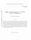 Research paper thumbnail of Colour reconnection in $e^{+}e^{-}\to W^{+}W^{-}$ at $\sqrt{s}$ = 189 - 209 GeV$