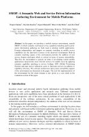 Research paper thumbnail of SMOP: A Semantic Web and Service Driven Information Gathering Environment for Mobile Platforms