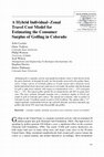 Research paper thumbnail of A Hybrid Individual--Zonal Travel Cost Model for Estimating the Consumer Surplus of Golfing in Colorado