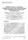 Research paper thumbnail of Oxidative stress in patients undergoing high-dose chemotherapy plus peripheral blood stem cell transplantation