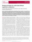 Research paper thumbnail of Design principles for solid-state lithium superionic conductors