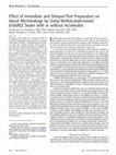 Research paper thumbnail of Effect of immediate and delayed post preparation on apical dye leakage using two different sealers