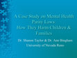 Research paper thumbnail of A Case Study on Mental Health Parity Laws: How They Harm Children & Families