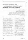 Research paper thumbnail of Glossary of Plurilingual Programme of Andalusia