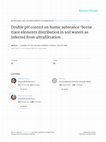 Research paper thumbnail of Double pH control on humic substance-borne trace elements distribution in soil waters as inferred from ultrafiltration