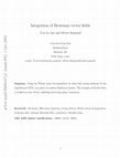 Research paper thumbnail of Integration of Brownian vector fields