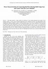 Research paper thumbnail of Wear characterisation of connecting rod bore bearing shell using I-kaz and taylor tool life curve methods