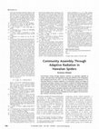 Research paper thumbnail of Community Assembly Through Adaptive Radiation in Hawaiian Spiders