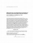 Research paper thumbnail of Differential fear of cardiopulmonary sensations in emergency room noncardiac chest pain patients