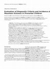 Research paper thumbnail of Evaluation of diagnostic criteria and incidence of acute mountain sickness in preverbal children