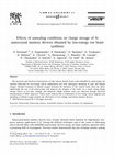 Research paper thumbnail of Effects of annealing conditions on charge storage of Si nanocrystal memory devices obtained by low-energy ion beam synthesis