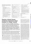 Research paper thumbnail of Plasticity of animal genome architecture unmasked by rapid evolution of a pelagic tunicate