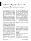 Research paper thumbnail of Cor Triatriatum: Presentation, Diagnosis and Long-Term Surgical Results