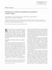 Research paper thumbnail of Peri-operative antibiotic prophylaxis in paediatric cardiac surgery