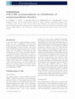 Research paper thumbnail of JOR-CORE recommendations on rehabilitation of temporomandibular disorders