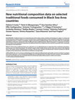 Research paper thumbnail of New nutritional data on selected traditional foods from Black Sea area countries