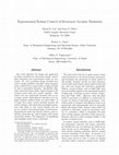 Research paper thumbnail of Experimental Robust Control of Structural Acoustic Radiation