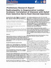 Research paper thumbnail of Radiculopathy in Degenerative Lumbar Scoliosis: Correlation of Stenosis with Relief from Selective Nerve Root Steroid Injections