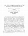 Research paper thumbnail of What Accounts for the Racial Gap in Time Allocation and Intergenerational Transmission of Human Capital?