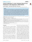 Research paper thumbnail of Cortical Implication in Lower Voluntary Muscle Force Production in Non-Hypoxemic COPD Patients