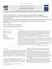 Research paper thumbnail of Clinical importance of “low-grade squamous intraepithelial lesion, cannot exclude high-grade squamous intraepithelial lesion (LSIL-H)” terminology for cervical smears