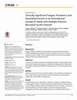 Research paper thumbnail of Clinically Significant Fatigue: Prevalence and Associated Factors in an International Sample of Adults with Multiple Sclerosis Recruited via the Internet