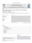 Research paper thumbnail of Effects of food processing on pesticide residues in fruits and vegetables: A meta-analysis approach