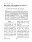 Research paper thumbnail of Setting seagrass depth, coverage, and light targets for the Indian River Lagoon system, Florida