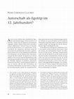 Research paper thumbnail of Autorschaft als Egotrip im 12. Jahrhundert?, in: Künstler Signaturen von der Antike bis zur Gegenwart, ed. Nicole Hegener, Petersberg 2013, S. 76–89.