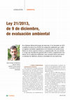 Research paper thumbnail of Ley 21/2013, de 9 de diciembre, de evaluación ambiental