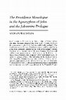 Research paper thumbnail of The Providence Monologue in the Apocryphon of John and the Johannine Prologue