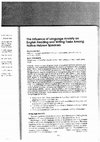 Research paper thumbnail of The Influence of Language Anxiety on English Reading and Writing Tasks Among Native Hebrew Speakers