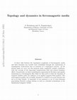 Research paper thumbnail of Topology and dynamics in ferromagnetic media