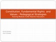 Research paper thumbnail of Constitutional Values module 2 with teacher educators