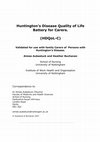 Research paper thumbnail of Huntington’s Disease Quality of Life Battery for Carers-Short Form.(HDQoLC–SF)