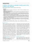 Research paper thumbnail of Clinical outcome in children hospitalized with complicated measles