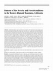 Research paper thumbnail of Patterns of Fire Severity and Forest Conditions in the Western Klamath Mountains, California