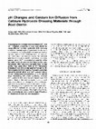 Research paper thumbnail of pH changes and calcium ion diffusion from calcium hydroxide dressing materials through root dentin