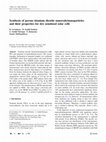 Research paper thumbnail of Synthesis of porous titanium dioxide nanorods/nanoparticles and their properties for dye sensitized solar cells