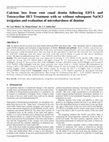 Research paper thumbnail of Calcium loss from root canal dentin following EDTA, EGTA, EDTAC, and tetracycline-HCl treatment with or without subsequent NaOCl irrigation