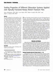 Research paper thumbnail of Sealing Properties of Different Obturation Systems Applied over Apically Fractured Rotary Nickel–Titanium Files