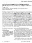 Research paper thumbnail of Ultramorphological and Histochemical Changes After ER,CR:YSGG Laser Irradiation and Two Different Irrigation Regimes