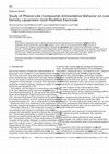 Research paper thumbnail of Study of Phenol-Like Compounds Antioxidative Behavior on Low-Density Lipoprotein Gold Modified Electrode