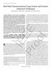 Research paper thumbnail of Red mud characterization using nuclear analytical techniques