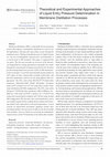 Research paper thumbnail of Theoretical and experimental approaches of liquid entry pressure determination in membrane distillation processes