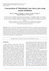 Research paper thumbnail of Concentration of ‘Oblachinska’ sour cherry juice using osmotic distillation