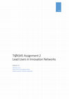 Research paper thumbnail of Lead Users in Innovation Networks