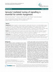 Research paper thumbnail of Sprouty2 mediated tuning of signalling is essential for somite myogenesis