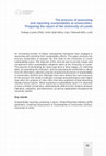 Research paper thumbnail of The process of assessing and reporting sustainability at universities: preparing the report of the University of Leeds