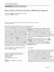 Research paper thumbnail of Nora’s lesion of the thumb and a differential diagnosis